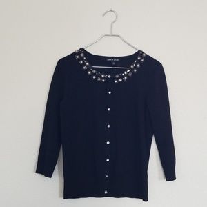 Black Cardigan with Rinestones